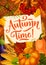 Autumn time quote seasonal reap harvest poster