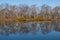 Autumn tints of nature,Park in autumn tints is reflected in silent pond,autumn,autumn winter