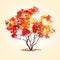 Autumn tree of blots