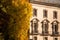 Autumn tree and classical facade