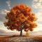 Autumn tree high quality high quality ai generated image