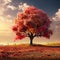 Autumn tree high quality high quality ai generated image