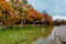 Autumn Trees at Frio River at Garner State Park, Texas