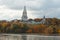 Autumn trees, stormy sky, Moskva river 05.10.2019