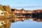 Autumn in Trondheim, view of the river Nidelva