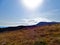 Autumn veiw from Vitosha Mountain in a warm October day. The Mountain meets the sky