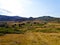 Autumn veiw from Vitosha Mountain in a warm October day. The Mountain meets the sky