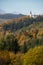 autumn view of Basilica of the Visitation of the Virgin Mary on top of the Marianska hill, Slovakia