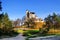 Autumn view of the beauty medieval castle in Bobolice, Poland