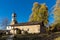 Autumn view of Church of Saint Prophet Elijah in village of Bozhentsi, Gabrovo region, Bu