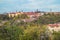 Autumn view of greenery and part of Prague II from Vysehrad