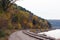 Autumn view looking down the train tracks