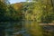 Autumn View of Maury River at Goshen, Virginia, USA