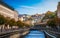 Autumn view of old town of Karlovy Vary Carlsbad, Czech Republ