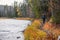 Autumn view of Oulanka National Park, landscape, a finnish national park in the Northern Ostrobothnia and Lapland regions of