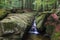 Autumn view of a picturesque stream in the mountains