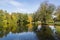 Autumn view of the river and it`s banks, Stromfors Iron Works, Loviisa, Finland