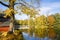 Autumn view of the river , Stromfors Iron Works, Loviisa, Finland