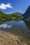 An autumn view of the Rohace Mountain Lakes and the Mount Volovec. Western Tatras. One of the most popular travel destination in