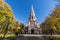 Autumn view of Russian church Monastery Nativity in town of Shipka, Bulgaria