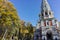 Autumn view of Russian church in town of Shipka, Bulgaria