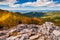 Autumn view of the Shenandoah Valley and Blue Ridge Mountains fr