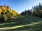 Autumn view of Sorica skiing track 