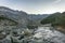 Autumn view of Valley of Five Polish Ponds. Tatra Mountains.