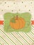 Autumn Vintage Card with Pumpkin