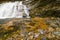 Autumn Waterfall Leaves Pool