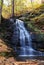 Autumn Waterfall in mountain.