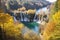 Autumn waterfalls in Plitvice Lakes National Park, Croatia