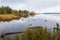 Autumn waterscape on Ladoga lake