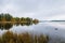 Autumn waterscape on Ladoga lake