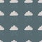 Autumn wind clouds seamless pattern