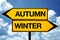 Autumn or winter, opposite signs