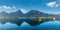 Autumn Wolfgangsee lake panorama, St. Wolfgang im Salzkammergut, Upper Austria