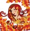 Autumn women, vector illustration