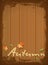 Autumn wood background, vector