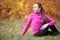 Autumn yoga: Ardha Matsyendrasana pose