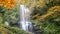 Autumn Yunshen waterfall in New Taipei City Sanxia District, New Taipei City, Taiwan