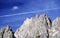 Autumnal alpine landscape of Monte Cristallo.