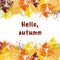 Autumnal banner, hello autumn