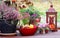 Autumnal decorated terrace