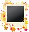 Autumnal grunge polaroid photo frame