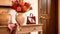 Autumnal hallway decor, interior design and house decoration, welcoming autumn entryway furniture, stairway and entrance hall home