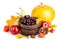 Autumnal harvest fruit and vegetables