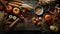 Autumnal Harvest: Rustic Flat Lay Elegance