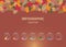 Autumnal infographics vector by group of blank glass balls