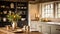 Autumnal kitchen decor, interior design and house decoration, classic English kitchen decorated for autumn season in a